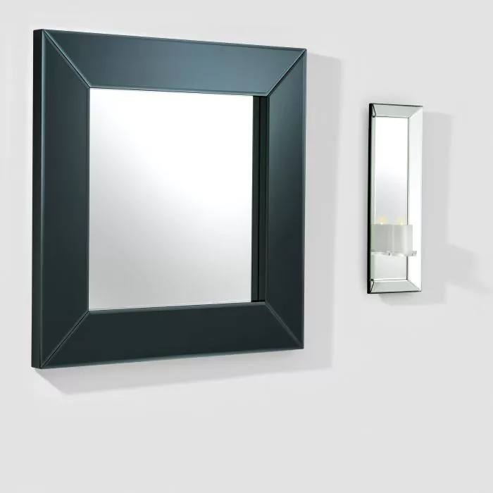 Oglinda cu suport lumanare WATERFORD, Sticla, Argintiu, 22.5x60 cm [2]