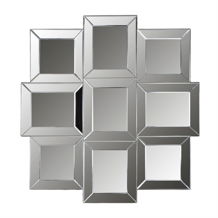 Oglinda Xeon, Sticla MDF, Argintiu, 105x100x4 cm