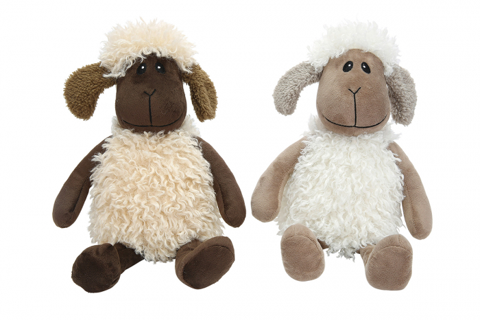 Set 2 opritoare usa asortate Sheep Lea and Mari, panza, multicolor, 22x22x26,5 cm