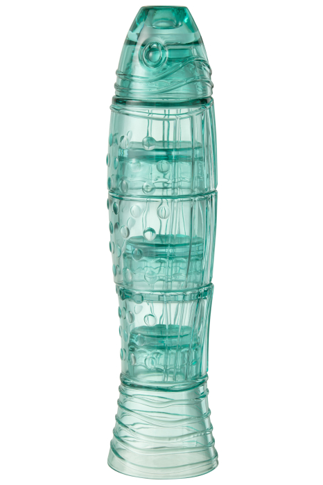 Pahare stivuibile sub formă de pește, Sticlă, Azur [1]