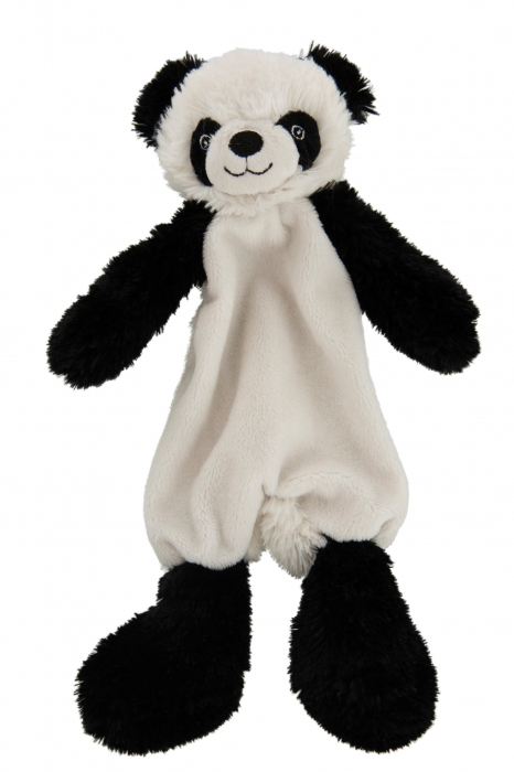 Panda, Fibre sintetice, Negru Alb, 11x6x28 cm