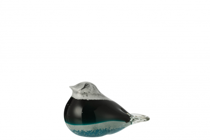 Figurina Bird, Sticla, Albastru, 7.5x14x9.5 cm Jolipa imagine 2022 by aka-home.ro