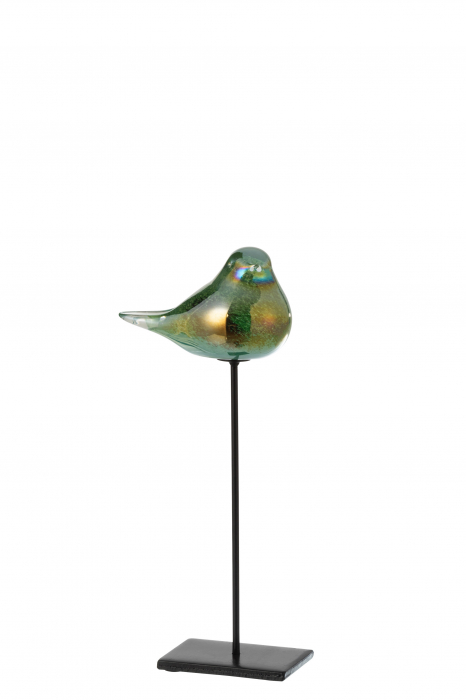 Pasare Bird, Sticla, Verde, 13x8x33 cm