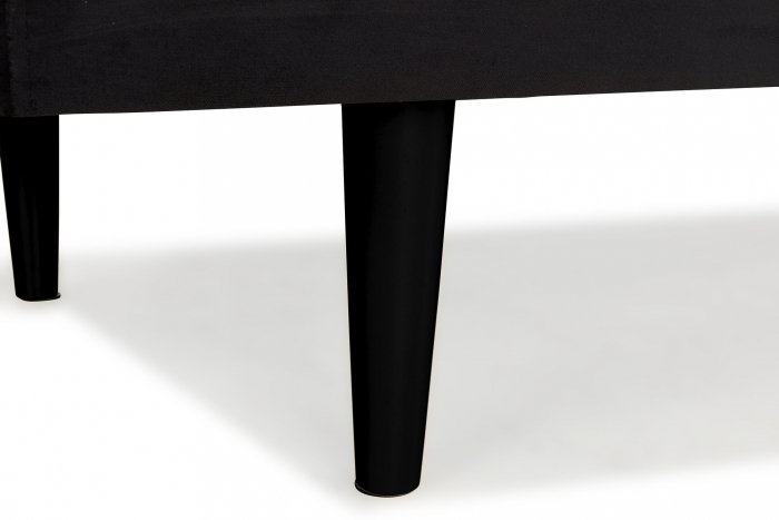 Pat de zi Diana, Negru, 185x40x75 cm [4]