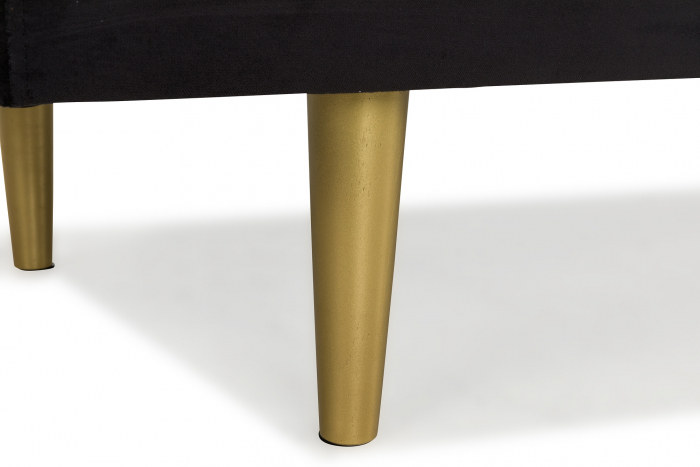 Pat de zi Diana, Negru, 185x40x75 cm [4]