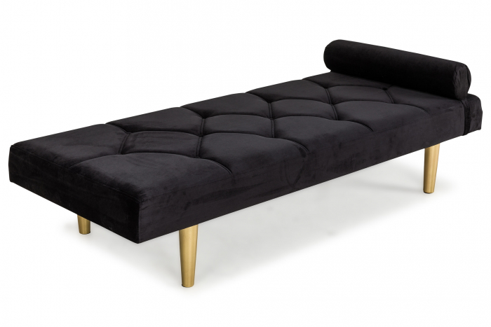 Pat de zi Diana, Negru, 185x40x75 cm [3]