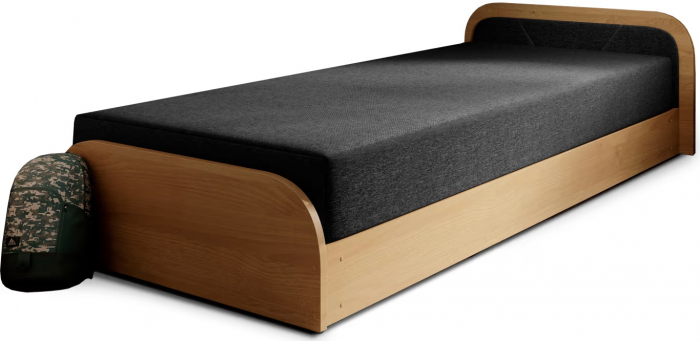 Pat, PARYS 1 loc, negru, 90x195x55 cm, cu cutie de depozitare PS_05 [3]