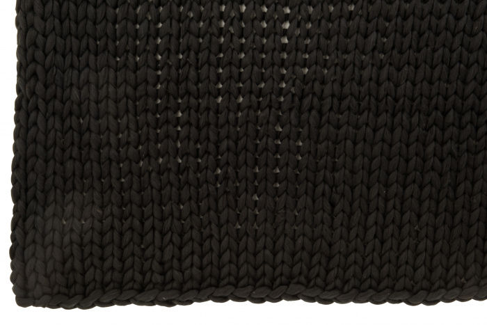 Patura impletita, Fibre textile, Negru, 152x127x0.5 cm [4]