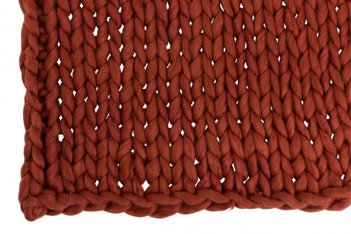 Patura impletita, Fibre textile, Rosu, 152x127x0.5 cm [4]