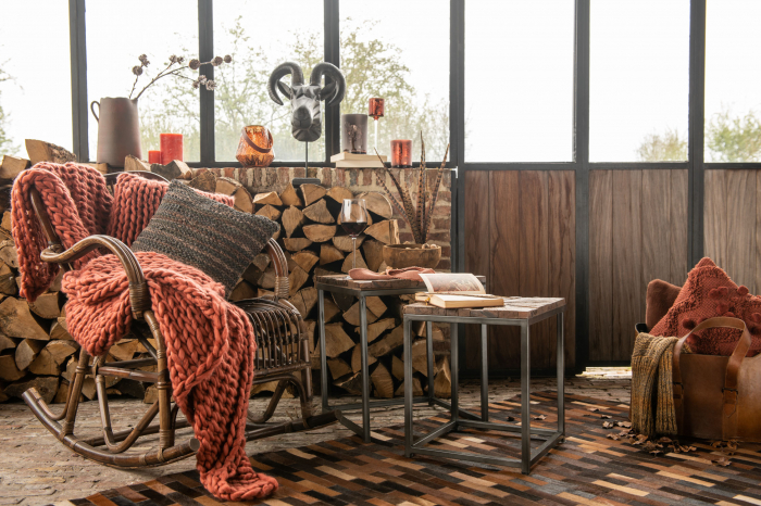 Patura impletita, Fibre textile, Rosu, 152x127x0.5 cm [2]