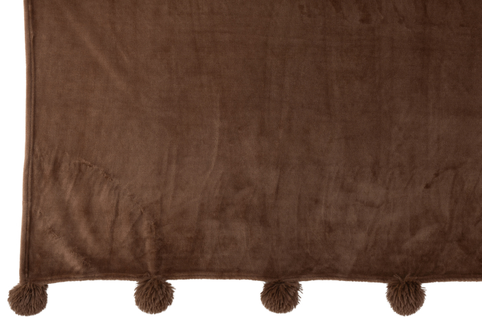 Patura plaid, Material sintetic, Maro, 170x130x1 [4]