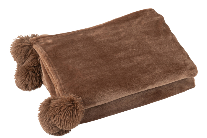 Patura plaid, Material sintetic, Maro, 170x130x1 [2]