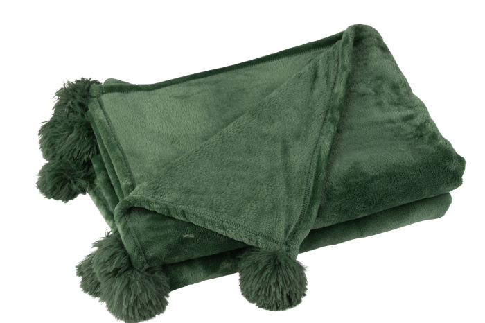 Patura plaid, Material sintetic, Verde, 170x130x1 [1]