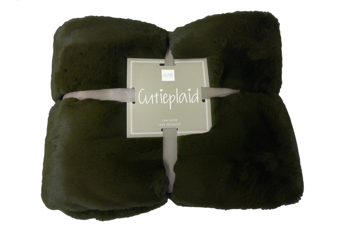 Patura plaid, Material sintetic, Verde, 180x130x3 [5]