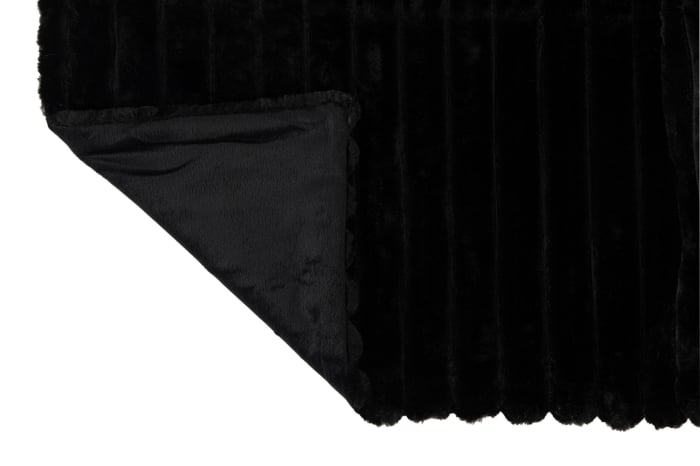 Patura plaid, Textil, Negru, 180x130x3 [3]