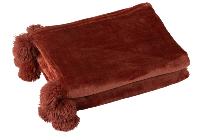 Patura plaid, Textil, Rosu, 170x130x1 [2]