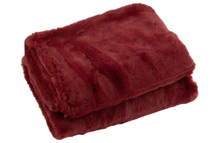 Patura plaid, Textil, Rosu, 180x130x3 [2]