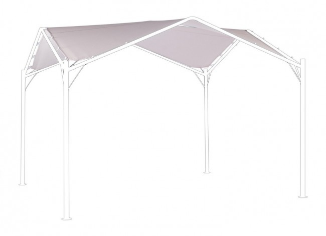 Pavilion de gradina, Poliester, Bej, 350x350x cm