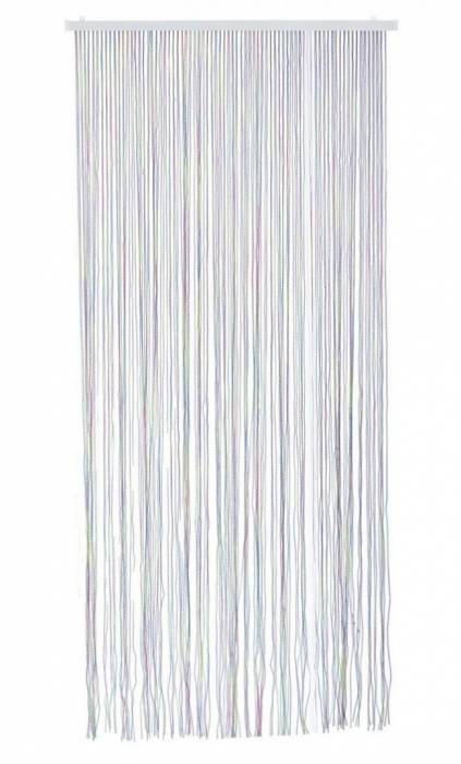 Poza Perdea snur Carloa, Plastic, Alb, 120x240 cm