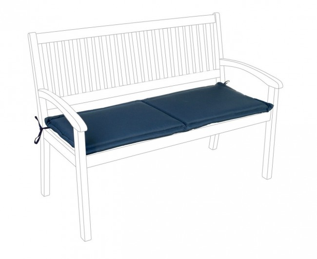 Perna pentru canapea de 2 locuri Poly180, Poliester, Albastru, 115x47x3 cm