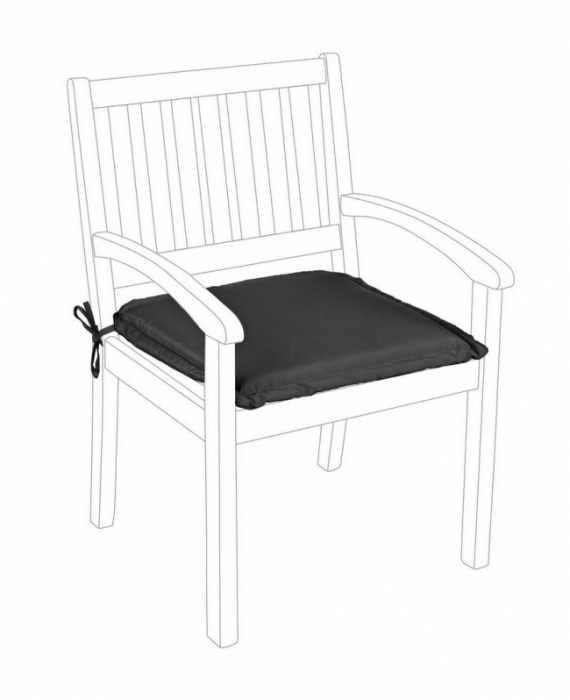 Perna pentru scaun Charcoal, Olefina, Negru, 49x52x3 cm Bizzotto