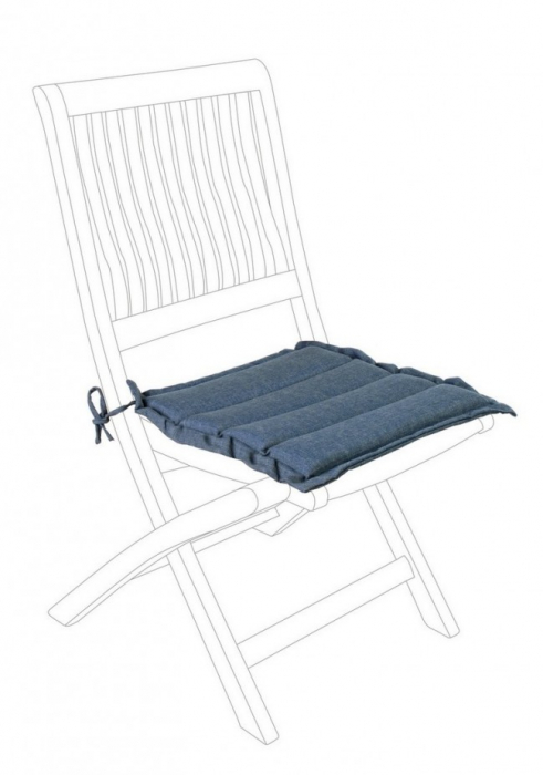 Poza Perna pentru scaun Padded, Poliester, Albastru, 42x44x3 cm