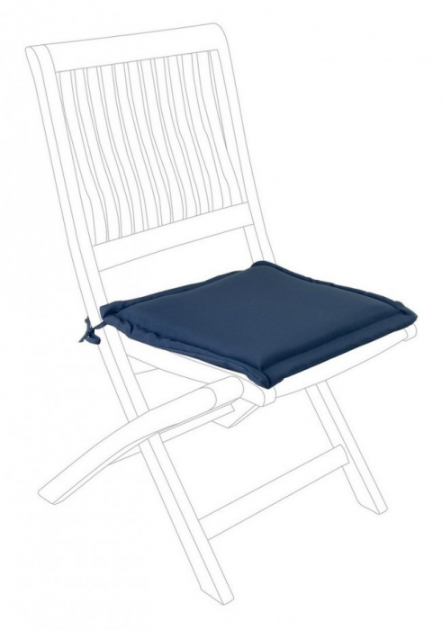 Poza Perna pentru scaun Poly180, Poliester, Albastru, 42x42x3 cm
