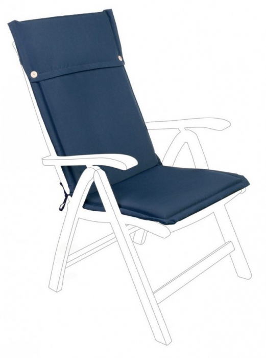 Perna pentru scaun Poly180, Poliester, Albastru, 50x120x3 cm Bizzotto imagine 2022 by aka-home.ro