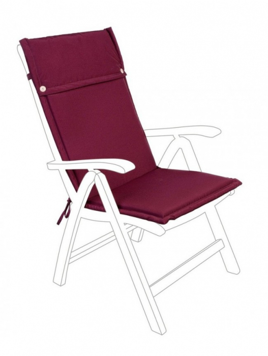 Perna pentru scaun Poly180, Poliester, Visiniu, 50x120x3 cm Bizzotto imagine 2022 by aka-home.ro