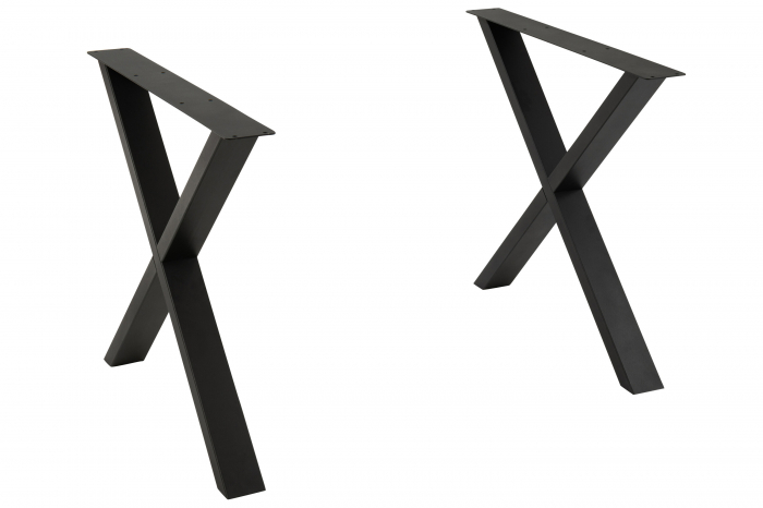 Picioare masa dining, Metal , Negru, 86x18x72 [2]