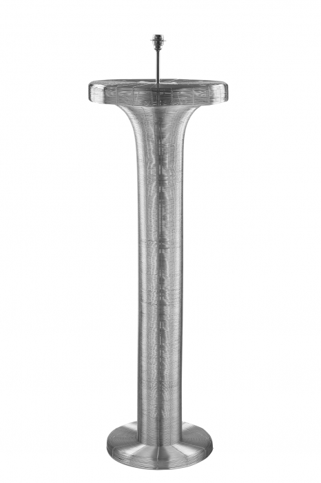 Picior lampa de podea, Fier nichelat Otel inoxidabil, Argintiu, 145×52 cm FINK