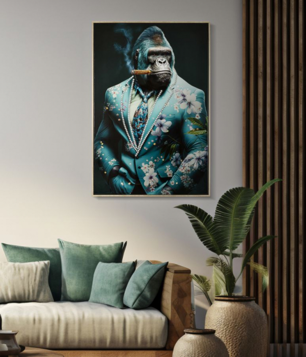 Pictură pe pânză lăcuită, KONGY -a- ramă inclusă 62x4x92 cm [6]