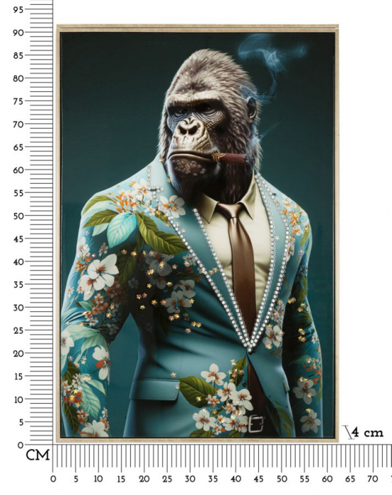 Pictură pe pânză lăcuită, KONGY -b- ramă inclusă 62x4x92 cm [7]