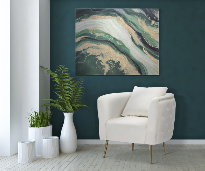 Pictura pe pânza, verde 80x2,8x100 cm [5]