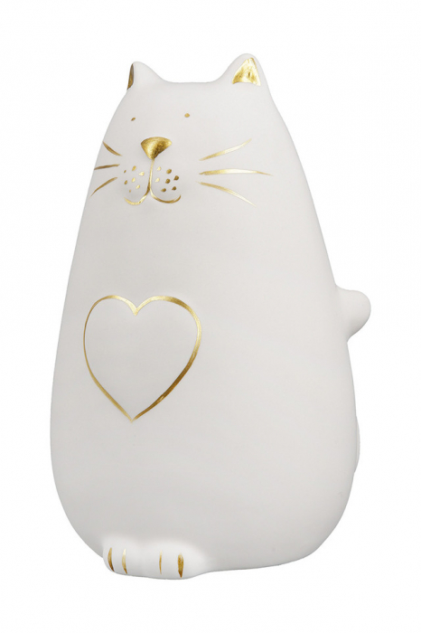 Pisică din ceramică Kitty cu inima [2]