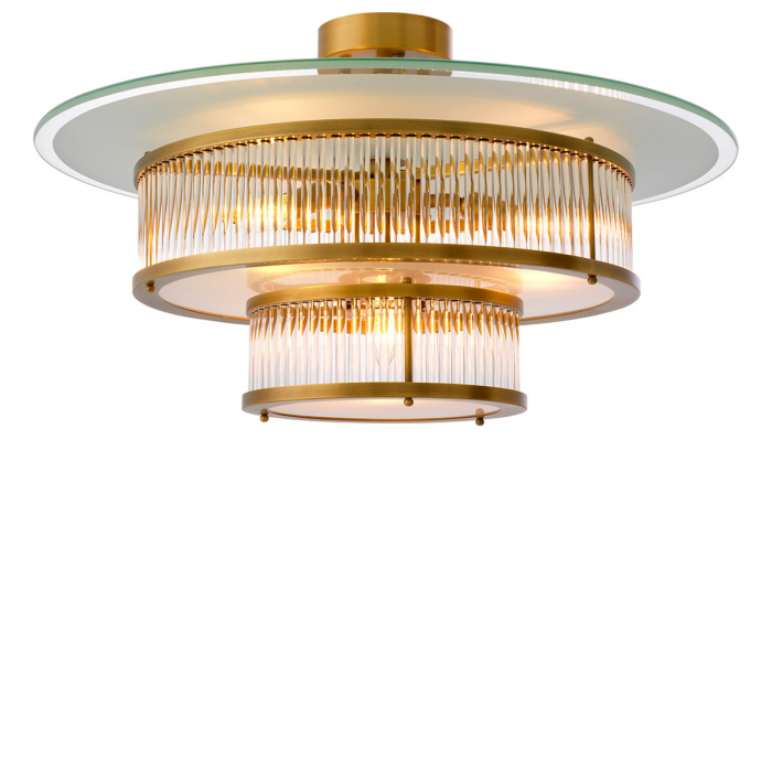Plafoniera Frederic, finisaj din alamă cu aspect vintage, Dims: Ø 75 | H. 30.5  (CM) [1]