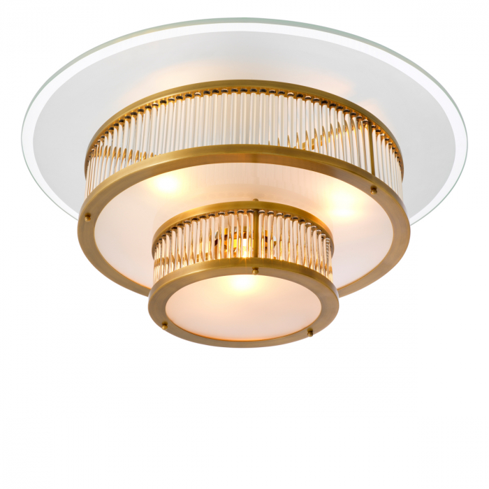 Plafoniera Frederic, finisaj din alamă cu aspect vintage, Dims: Ø 75 | H. 30.5  (CM) [2]