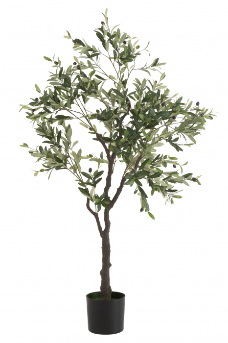 Planta artificiala maslin, Material sintetic, Verde, 61.5x61.5x160