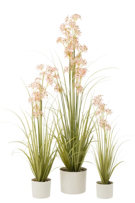 Planta artificiala, Material sintetic, Roz, 25.5x25.5x160 [2]