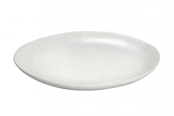 Platou decorativ Branco, ceramica, alb, 2×22 cm GILDE