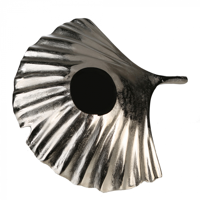 Platou decorativ Ginkgo, aluminiu antichizat, 33x10x33 cm image0