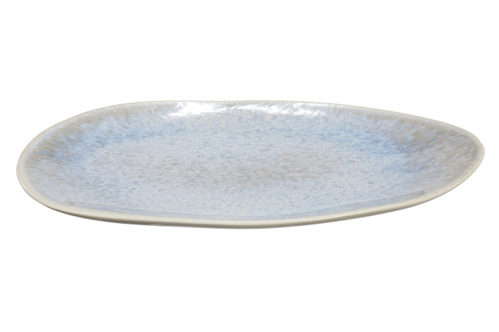 Platou decorativ Lagua, ceramica, gri albastru, 30x1.5x21 cm image14