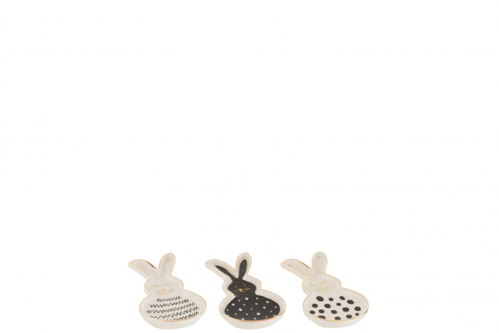 Platou, Rabbit Ceramica Ass3
