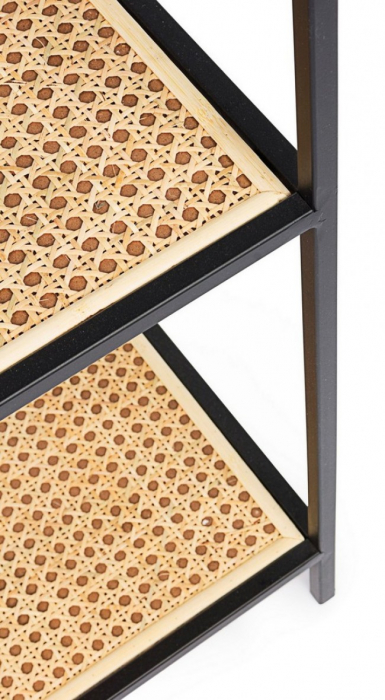 Polita carti Elyot 4 rafturi, Metal, Maro, 85.5x25.5x131 cm [3]