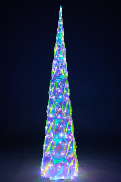 Pom de Craciun, Lumini LED din PVC multicolor, L [4]