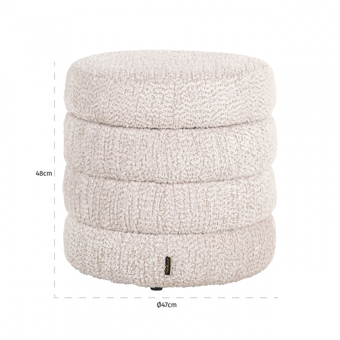 Puf Adele (Be Lovely 11 crem), Dims: 48.0 x 47.0 x 47.0 cm [2]