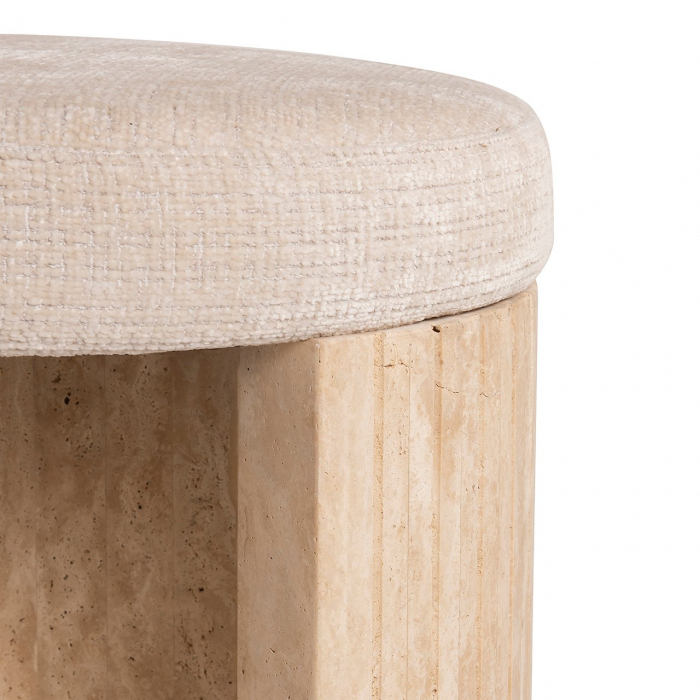Puf Gallice natural beige travertine (Beige) [4]