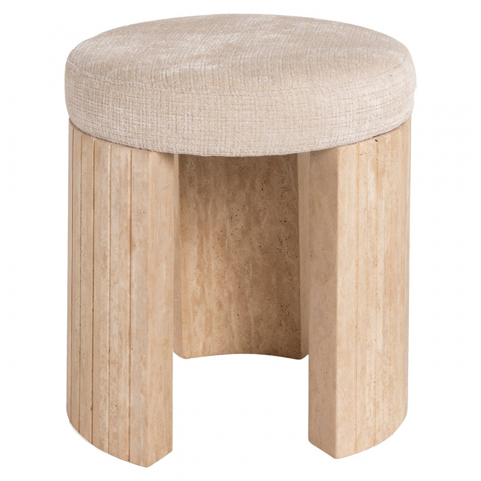 Puf Gallice natural beige travertine (Beige) [2]