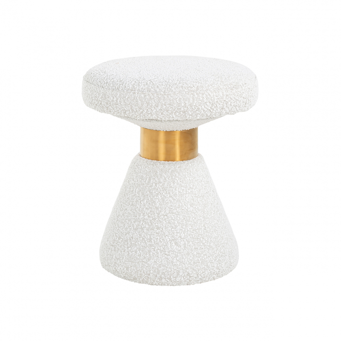 Pouffe Tribe 41O white boucle fire retardant (Copenhagen 900 Boucle White)