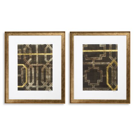 Print Trellis Pattern de Ethan Harper II set de 2 |W. 78.5 | D. 4 | H. 93.5 cm | per frame [5]
